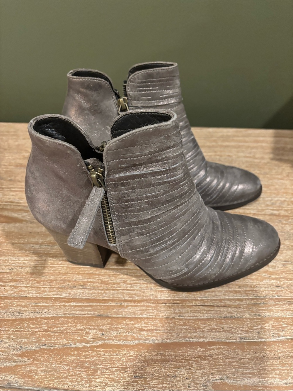 Paul Green Women's Gray Ankle Booties with Side Zip UK Size 5, US Size 8 - Picture 1 of 10